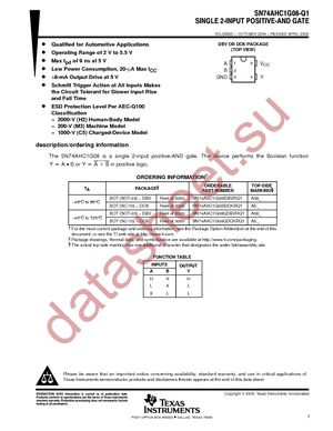 SN74AHC1G08QDBVRQ1 datasheet  